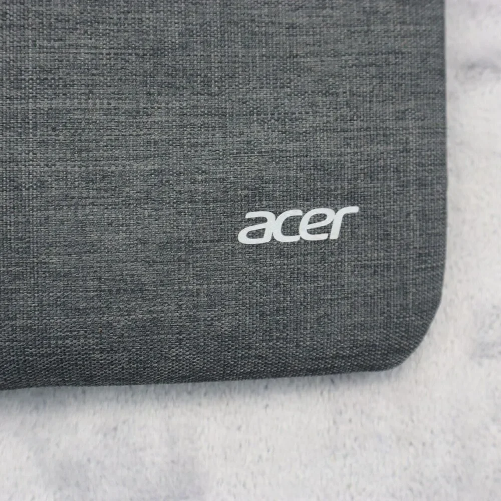 Acer Laptop Electronic Tablet Gray Heathered Sleeve Pocket Zip Closure 16x11.5